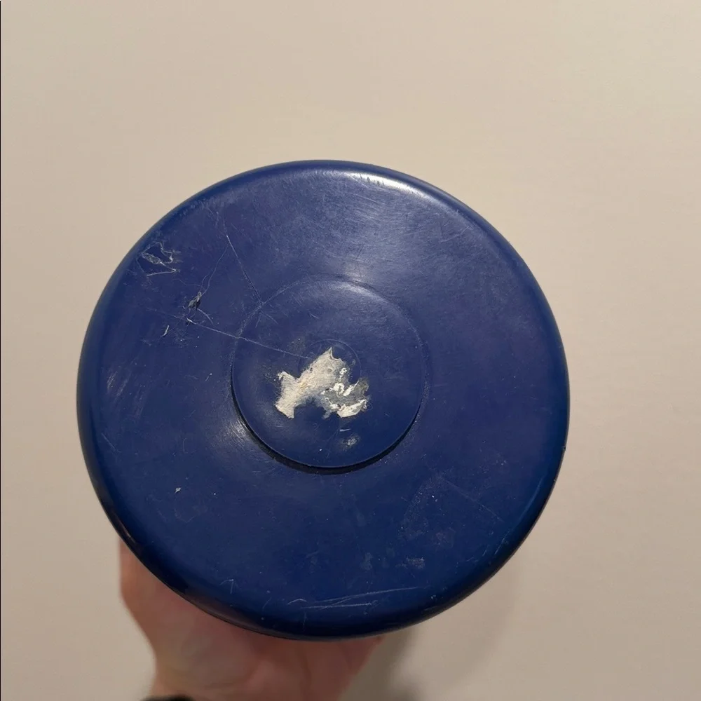 🫙 Vintage Holland Delft Blue Windmill Milk Glass Tobacco Humidor Canister